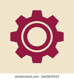 Cogwheel vermelho moderno vetor útil ilustração design lindo colorido background.eps