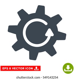 Cogwheel Rotation Direction EPS vector pictogram. Illustration style is flat iconic smooth blue symbol on white background.