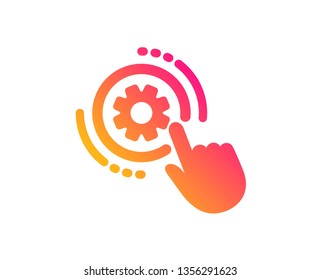 Cogwheel settings icon. Engineering tool sign. Cog gear symbol. Classic flat style. Gradient cogwheel settings icon. Vector