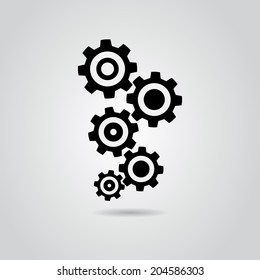 Cogwheel sign icon. Made in vector