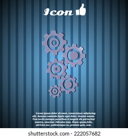 Cogwheel sign icon. Made in vector