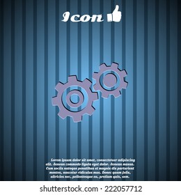 Cogwheel sign icon. Made in vector