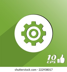 Cogwheel sign icon. Made in vector