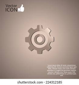 Cogwheel sign icon. Made in vector