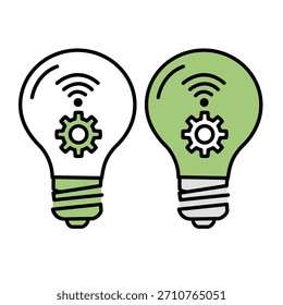 Cogwheel Technology Light Bulb Icon