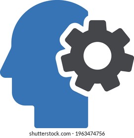 cogwheel vector glyph colour icon