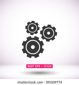 cogwheel vector icon 10 EPS