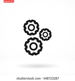 cogwheel vector icon 10 EPS