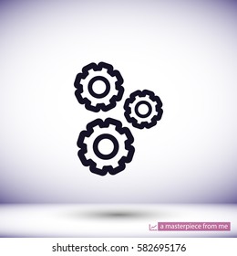 cogwheel vector icon 10 EPS