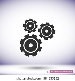 cogwheel vector icon 10 EPS