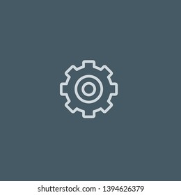 Cogwheel vector icon. Cogwheel concept stroke symbol design. Thin graphic elements vector illustration, outline pattern for your web site design, logo, UI. EPS 10.