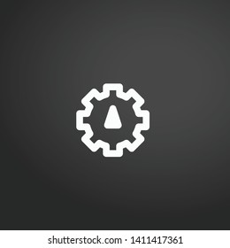 Cogwheel vector icon. Cogwheel concept stroke symbol design. Thin graphic elements vector illustration, outline pattern for your web site design, logo, UI. EPS 10.