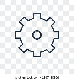 Cogwheel vector icon isolated on transparent background, Cogwheel logo concept
