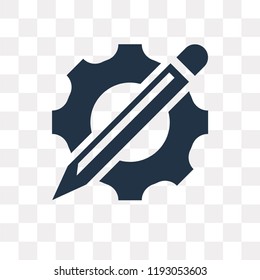 Cogwheel vector icon isolated on transparent background, Cogwheel transparency concept can be used web and mobile