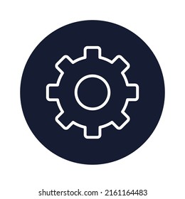 Cogwheel Vector icon which is suitable for commercial work and easily modify or edit it

