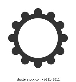 Cogwheel vector pictograph. a flat illustration iconic design.
