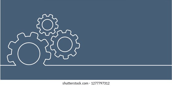 Cogwheels chaos brain tools. Cogwheel, gear mechanism settings tools. Fun drawing vector gears person icon or sign. Service cog brain pattern or template banner. Think big ideas tool.