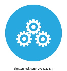 cogwheels icon on white background