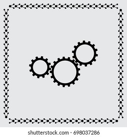 Cogwheels icon, settings vector illustration