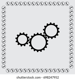 Cogwheels icon, settings vector illustration