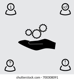 Cogwheels icon, settings vector illustration