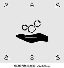 Cogwheels icon, settings vector illustration