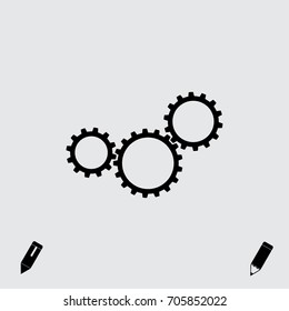 Cogwheels icon, settings vector illustration
