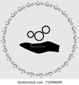 Cogwheels icon, settings vector illustration