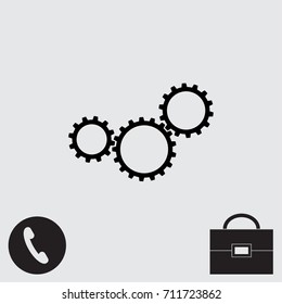 Cogwheels icon, settings vector illustration