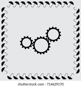 Cogwheels icon, settings vector illustration