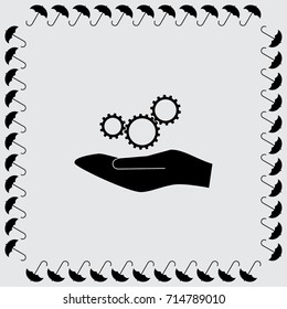 Cogwheels icon, settings vector illustration