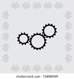 Cogwheels icon, settings vector illustration