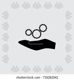 Cogwheels icon, settings vector illustration