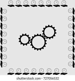 Cogwheels icon, settings vector illustration