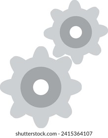 Cogwheels icon. Vector illustration isolated on white background.