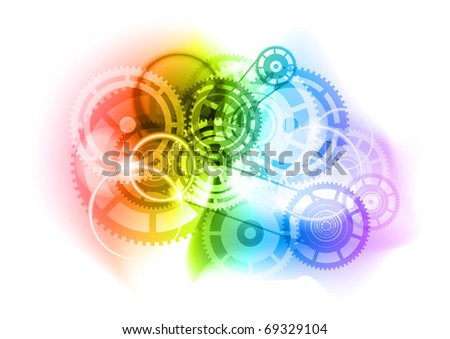 Cogwheels as industrial abtract background