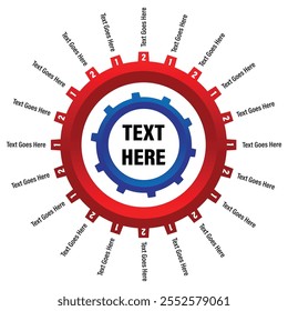 Cogwheels - Infographic Design - Gear Icons surrounded with text