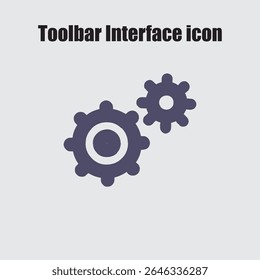 Cogwheels represent engineering and development or setting preferences in an application interface