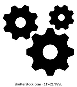 Cogwheels are the symbol of settings and management services 