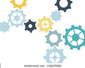 Cogwheels as symbol of technology and busines process