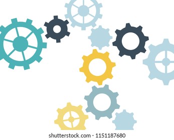 Cogwheels as symbol of technology and busines process
