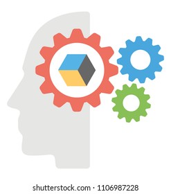 
Cogwheels with three dimensional design symbolising 3D idea generation
