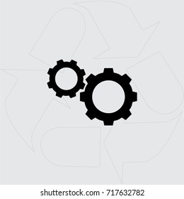 Cogwheels vector icon