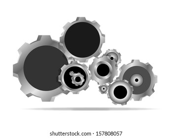 cogwheels, vector, industrial background 