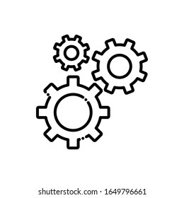 Icono de la línea del vector de las ruedas corredizas. archivo EPS 10 de estilo ilustración