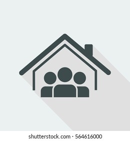 Cohabitation concept - Vector web icon