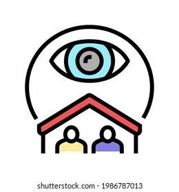 cohabitation surveillance color icon vector. cohabitation surveillance sign. isolated symbol illustration