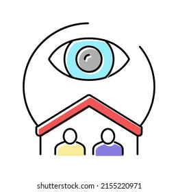 cohabitation surveillance color icon vector. cohabitation surveillance sign. isolated symbol illustration