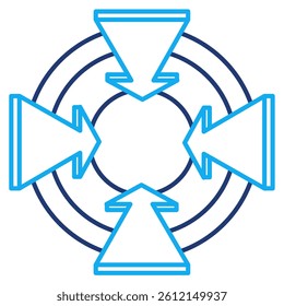 Coherence icon represented by Coherence arrow Dual Line style.