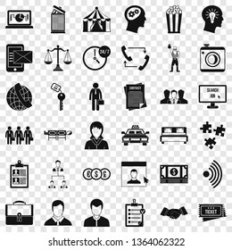 Coherence icons set. Simple style of 36 coherence vector icons for web for any design